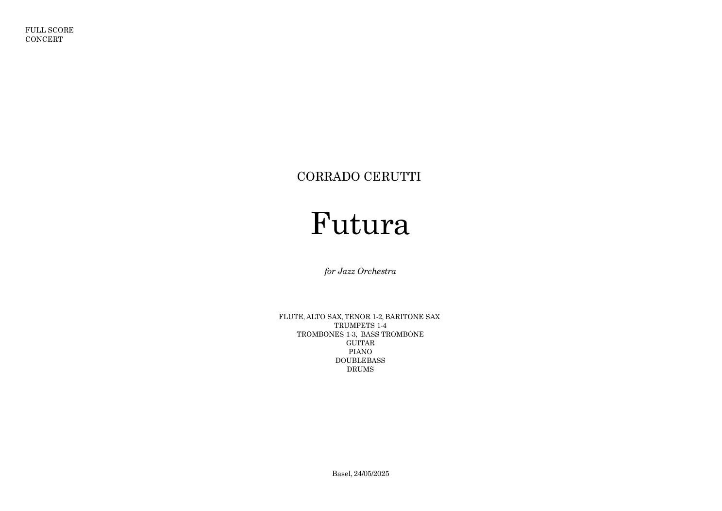 Futura — title page