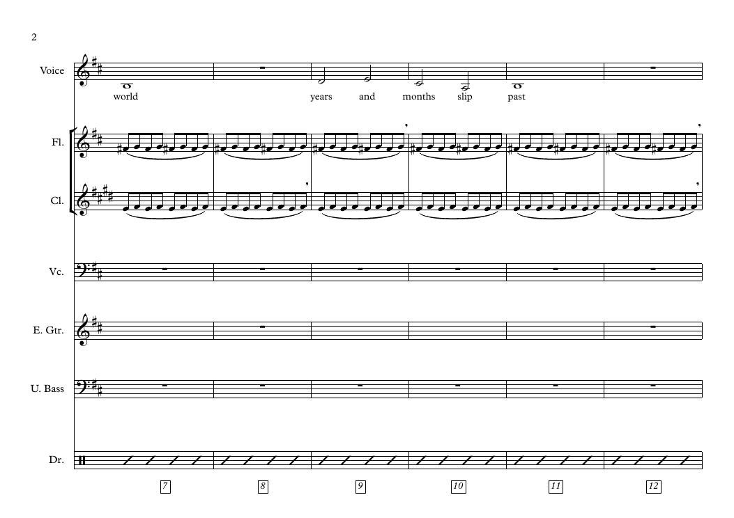 Librarsi — One by One, score excerpt