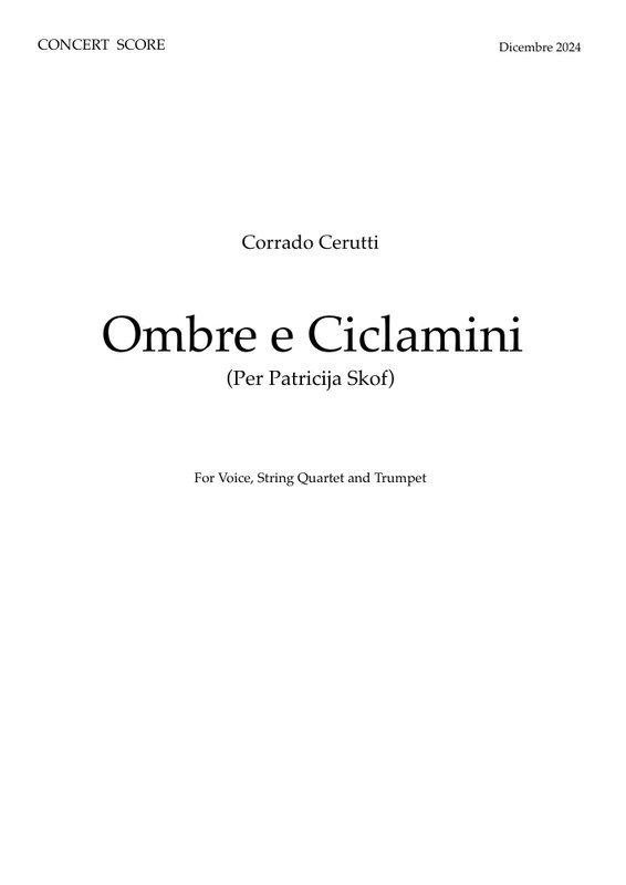 Ombre e Ciclamini — first page