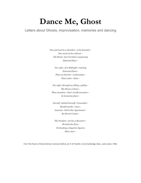 Dance Me, Ghost — paper, first page